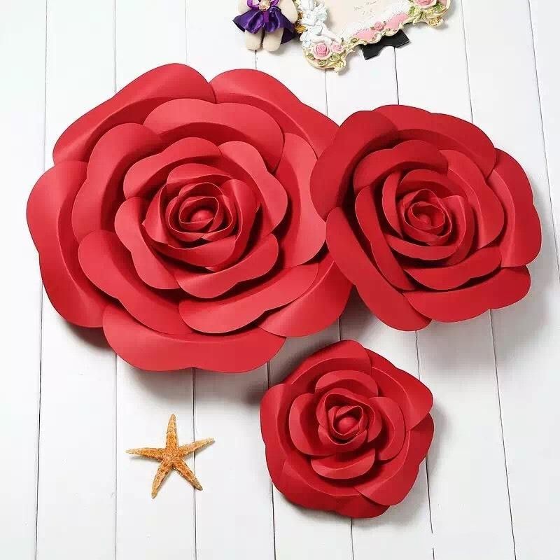 artificial diy paper flower 20cm 30cm 40cm fake simulation rose flowers wall decor wedding party supplies hot sale 35zt ii paper flower wall for sale