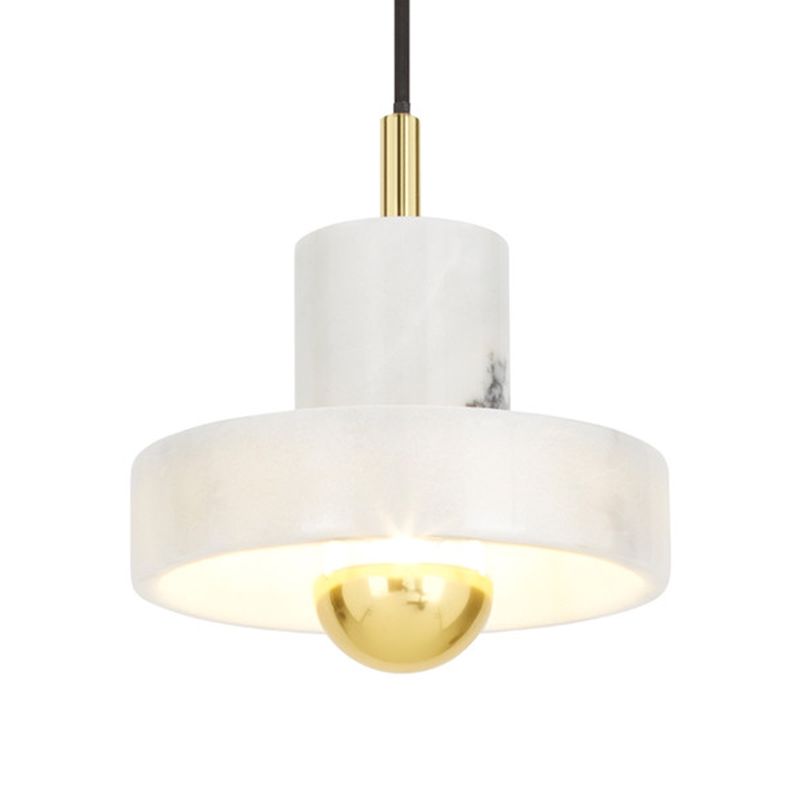 Modern Design White Marble Pendant Light Bedside Bedroom Desk Lamp Modern Design White Marble Pendant Light Bedside Bedroom Desk Lamp Sample Room Wall Hanging Art Home Lighting E079 Shades
