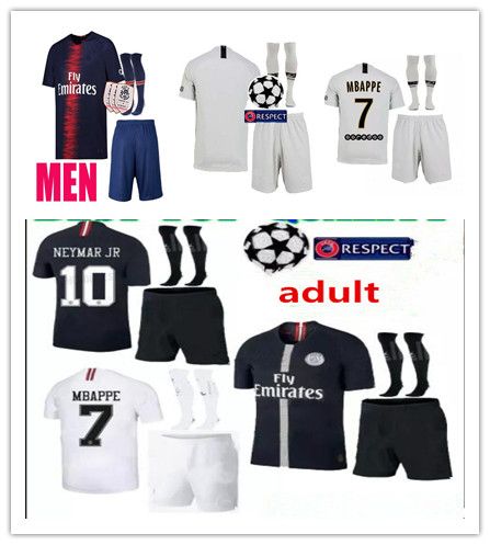 2021 18 PSG Adult Kit Soccer Jersey With Ligue 1 Patch ...