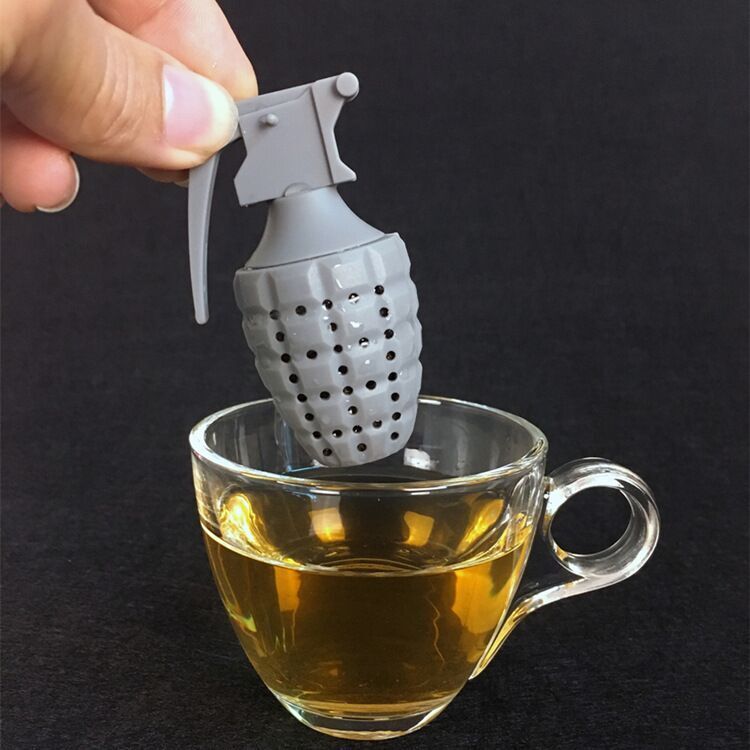 2019 Grenade Shaped Tea Bags Strainers Filter Tea Infuser Silicone Cute