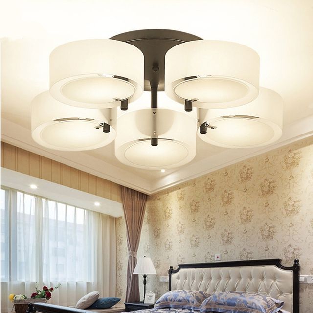 Modern Led Ceiling Lights Glass Lampshde For Living Room Bedroom Kitchen Indoor Lighting Flush Mount Ceiling Lamp Light Fixtures