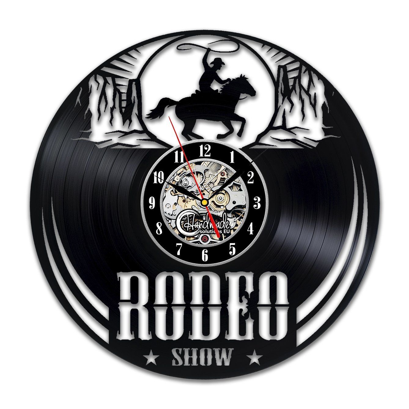 Diy Gift For Clock Cowboy Saloon Decorations Vinyl Record Wall