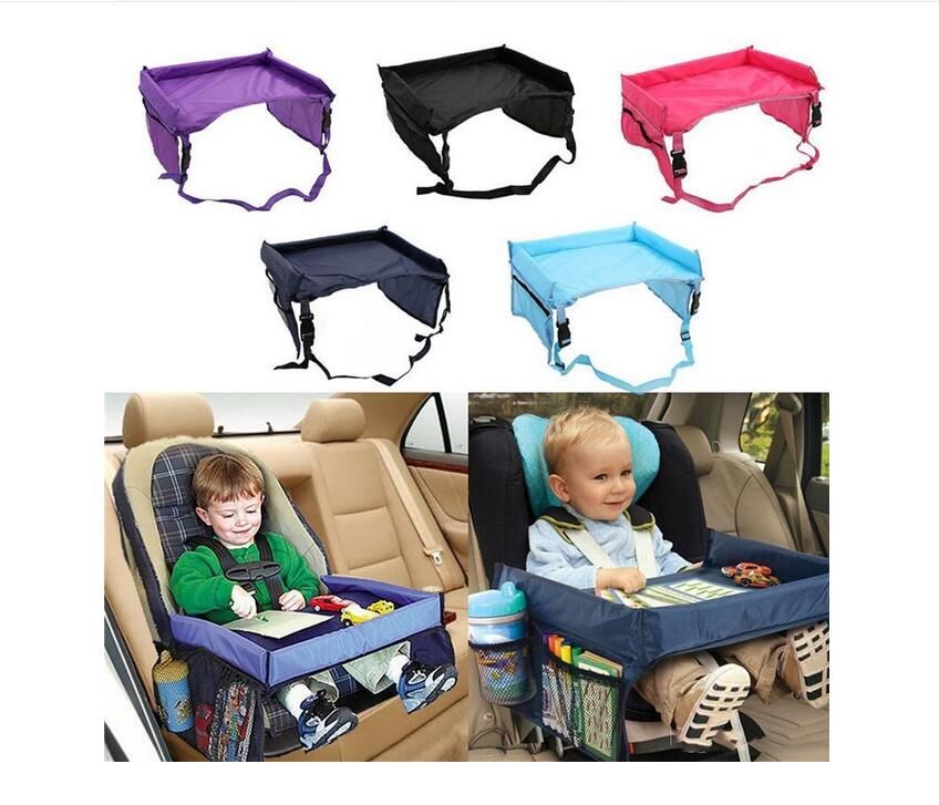 Waterproof Children Car Safety Seat Tray Foldable Baby Cart Tables Cover Pushchair Belt Travel 5 Colors Dhl Free