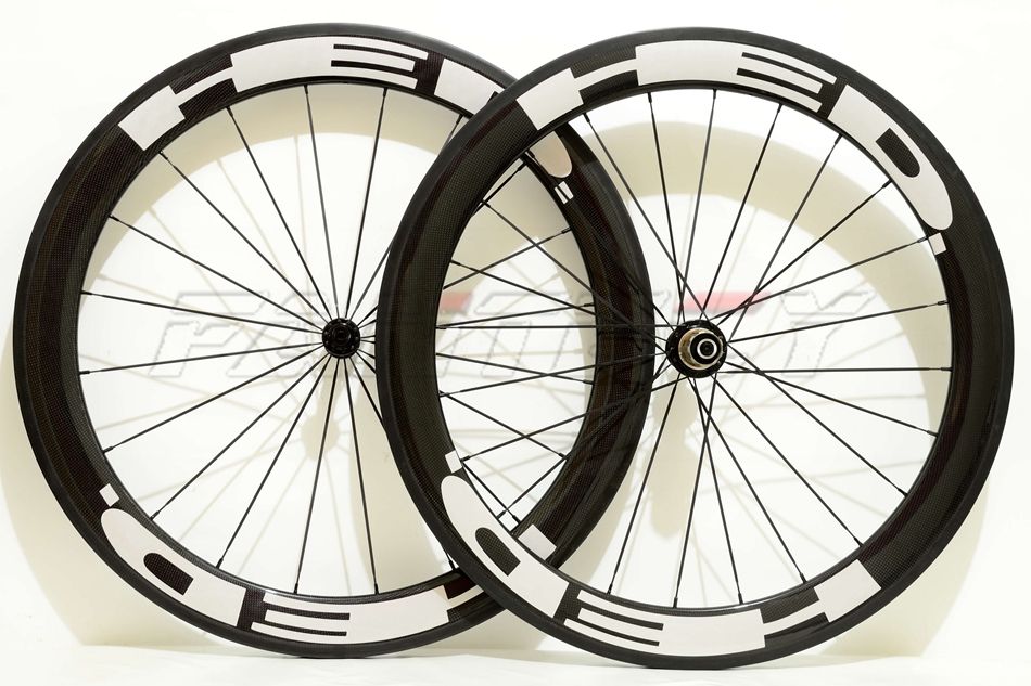 HED 700C 60mm Depth 25mm Width Road Bike Full Carbon Wheels With
