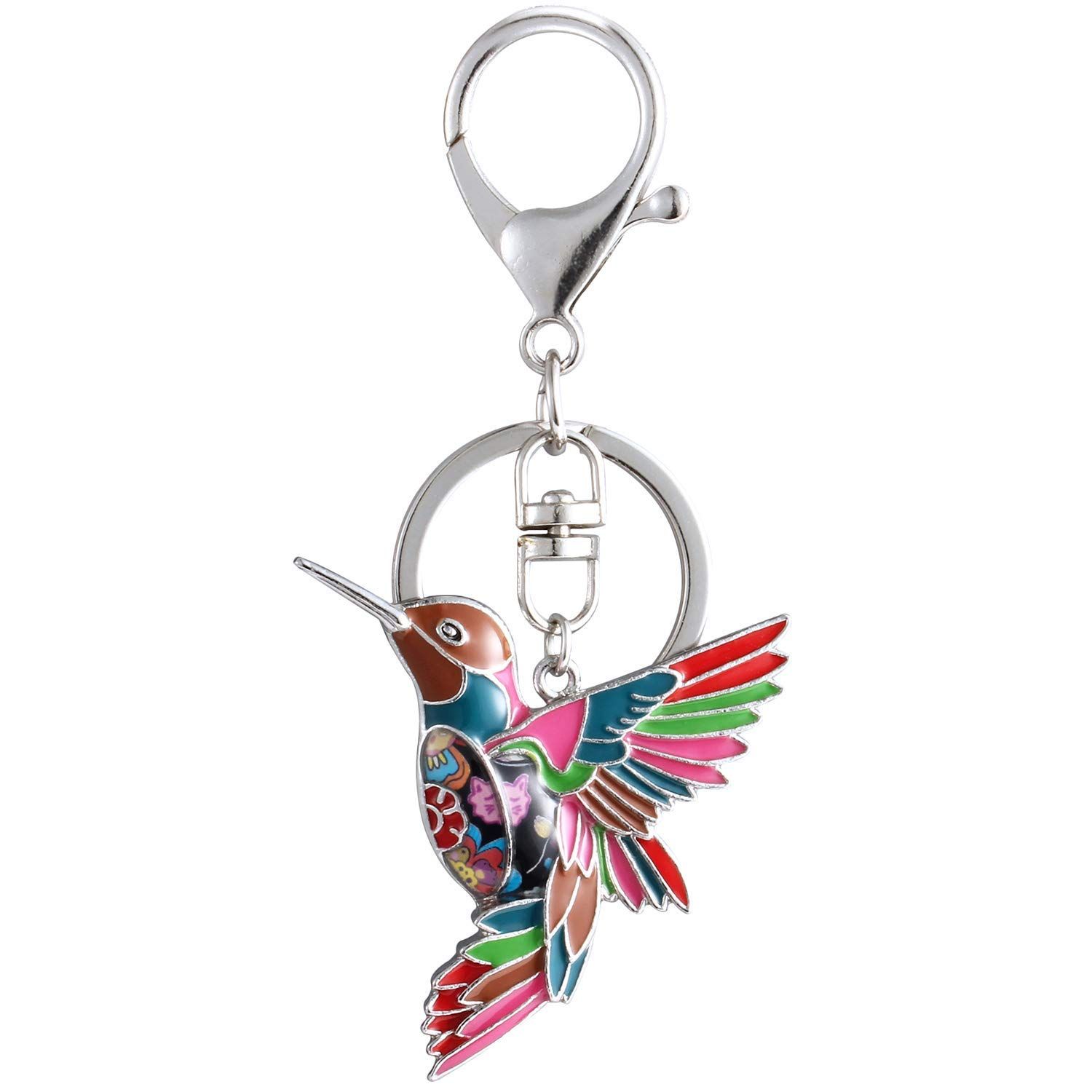 Unique Hummingbird Keychain Gifts Women Girls Bird Charm Keyrings From