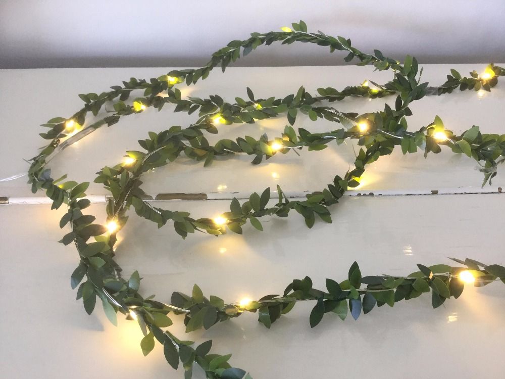 Rustic Wedding Foliage LED String Lights For Wedding Table Decorations