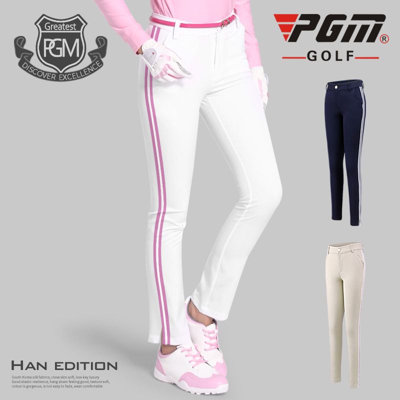 Compre 2018 Pgm Pantalones De Golf Para Mujer Pantalones Largos Y