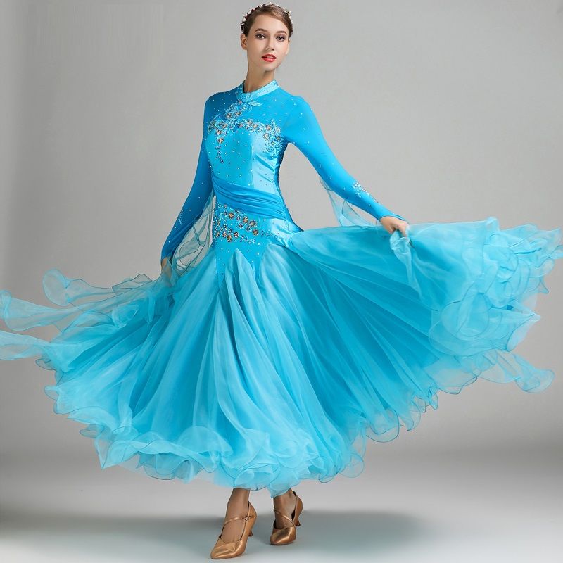 New Arrival Ballroom Dancing Costumes Girls Modern Dance Dress Lady Waltz Tango Dancing Uniform