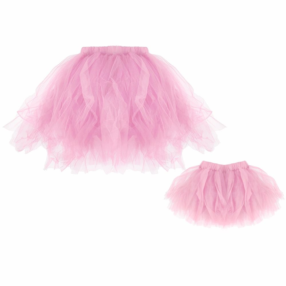 Family Matching Dress Mother Daughter Summer Tutu Party Tulle Bubble Skirt Hot