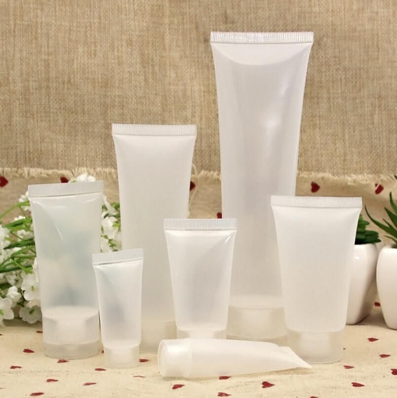 15ml 30ml 50ml Clear Plastic Lotion Soft Tubes Bottles Frosted Sample