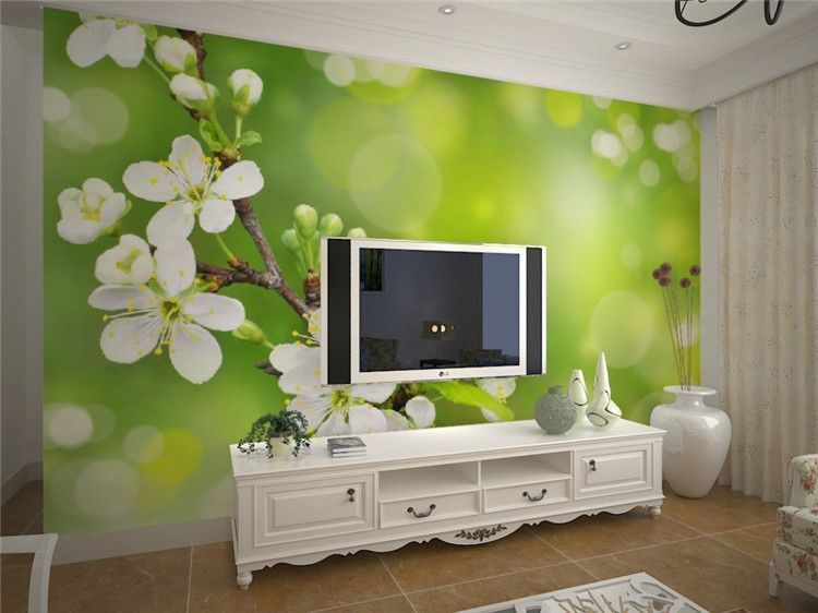 Compre Modern Simples Flor Mural 3d Papel De Parede Sala De Estar