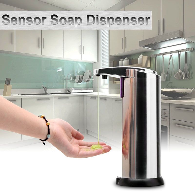 Sensor Soap Dispenser Stainless Steel Automatic Hands Portable Wash Sensor Soap Dispenser Stainless Steel Automatic Hands Portable Wash Machine Intelligent Liquid For Hotel Home Bathroom
