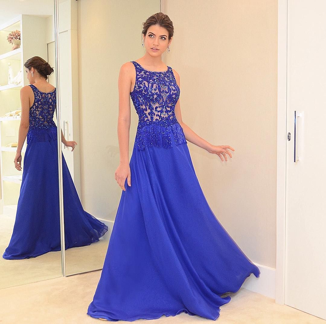 royal blue gown designs