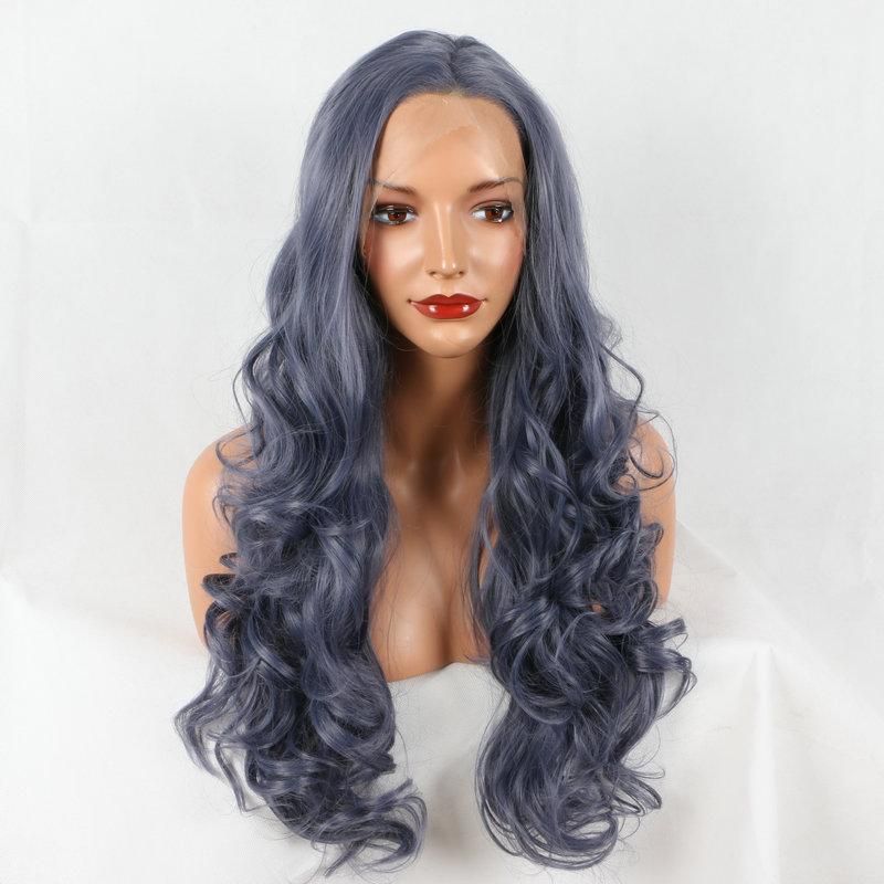 Lace Front Wigs Picture Color Dyed Hair Mixed Gray Ombre Heat