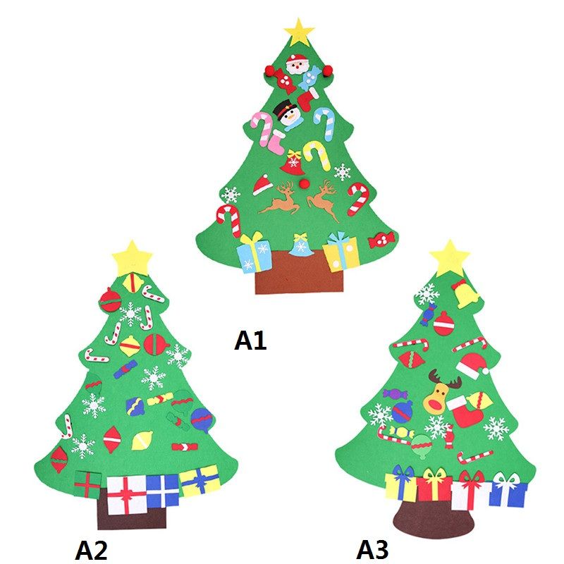 Wholesale DIY Stereo Felt Christmas Tree Decorations Door Wall Wholesale DIY Stereo Felt Christmas Tree Decorations Door Wall Hanging Children Kids New Year Gifts For Home Decor Drop Shipping Christmas Ornaments ... - Wholesale DIY Stereo Felt Christmas Tree Decorations Door Wall