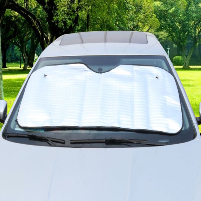 130CM*60CM Car Sun Shade Single Side Silver Foam Cotton Sunshade Anti