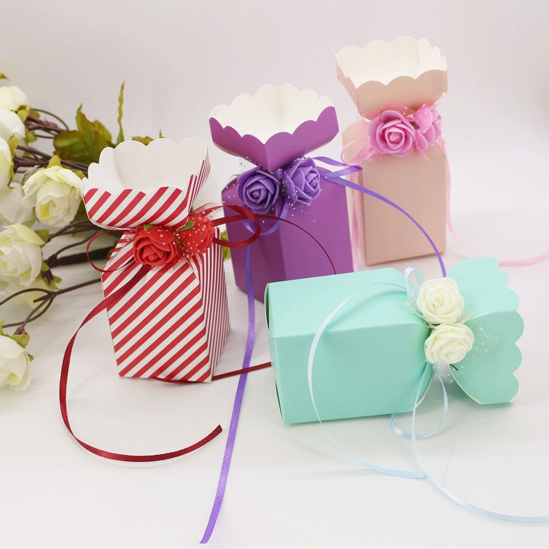 DIY Beautiful Tiffany Candy Box Wedding Favor Gift Boxes Cute Small
