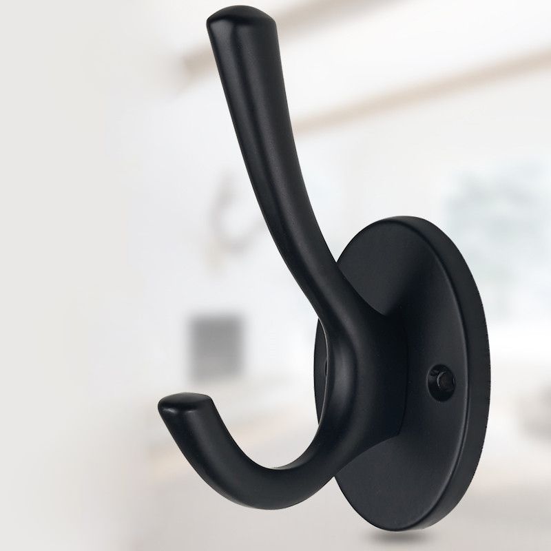 2019 Wholesale Black Coat Hooks Bathroom Wall Hanger Cloakroom Single
