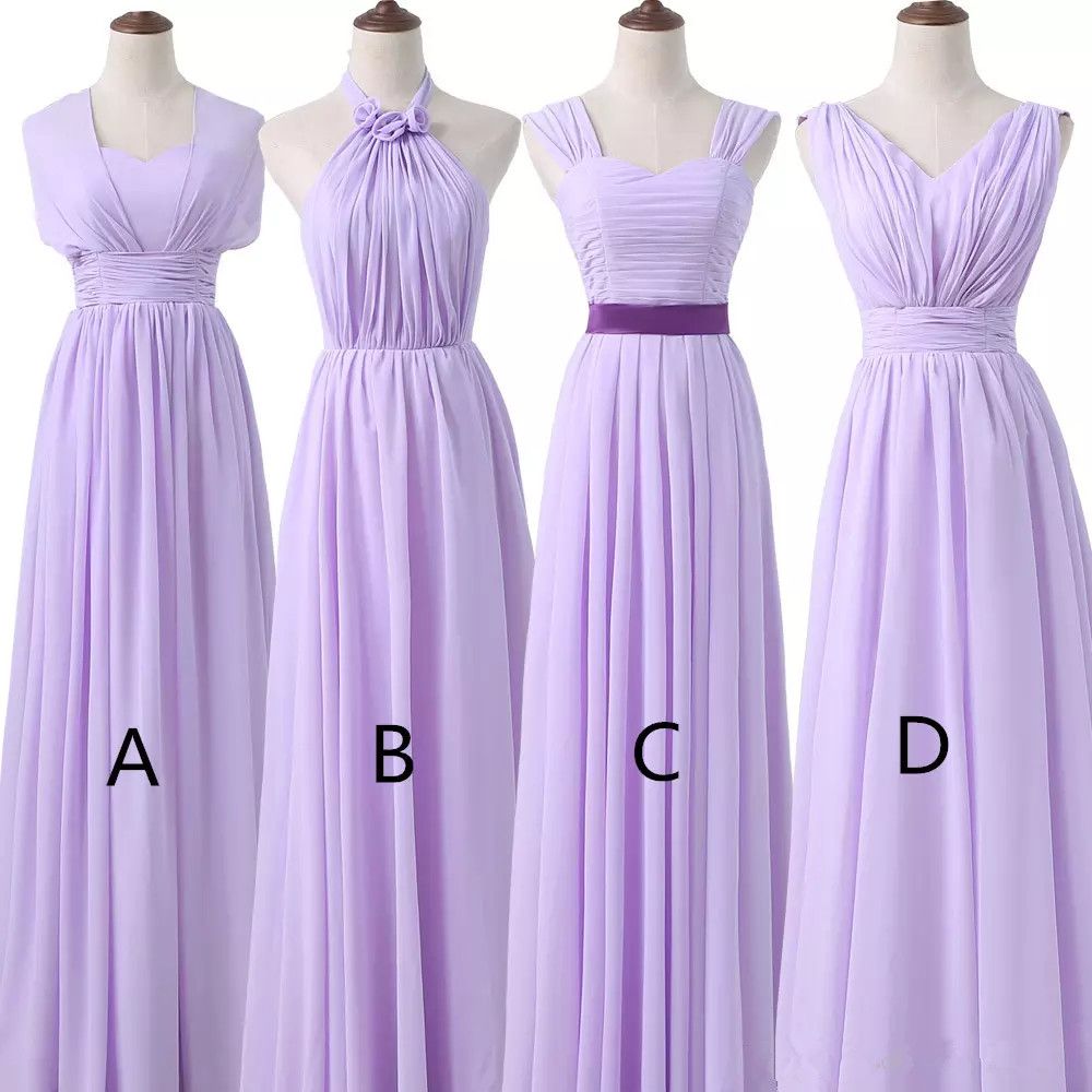 lavender chiffon bridesmaid dresses