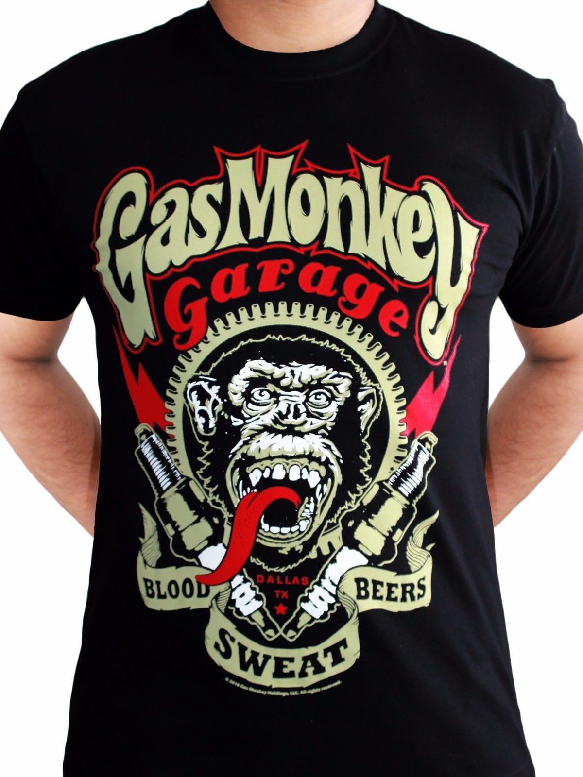 Officially Licensed Gas Monkey Garage White Logo Baseball Hoodie S-XXL Sizes