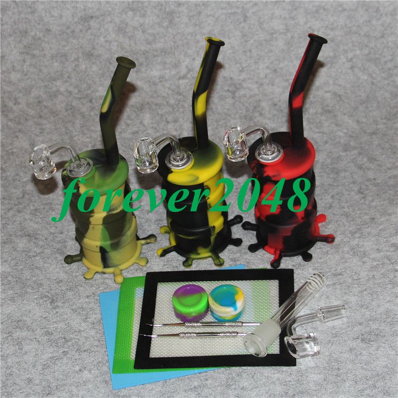 Best Quality Wholesale Mini Silicone Rigs Dab Bongs Silicon Oil Drum