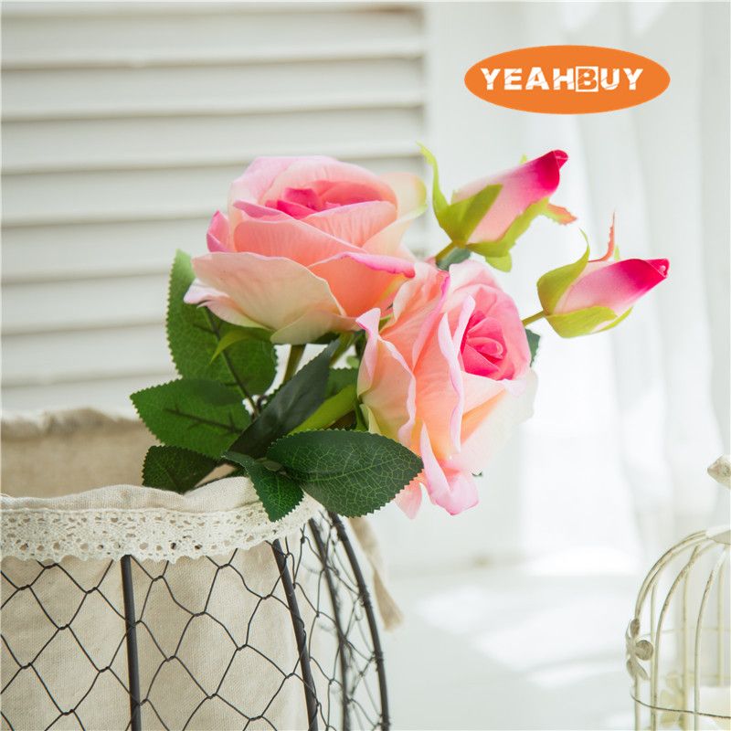 Soie Artificielle Rose Fleurs Pour La Maison De Mariage De Noël Décoration Marrige Décoratif Fleur De Fête Décor