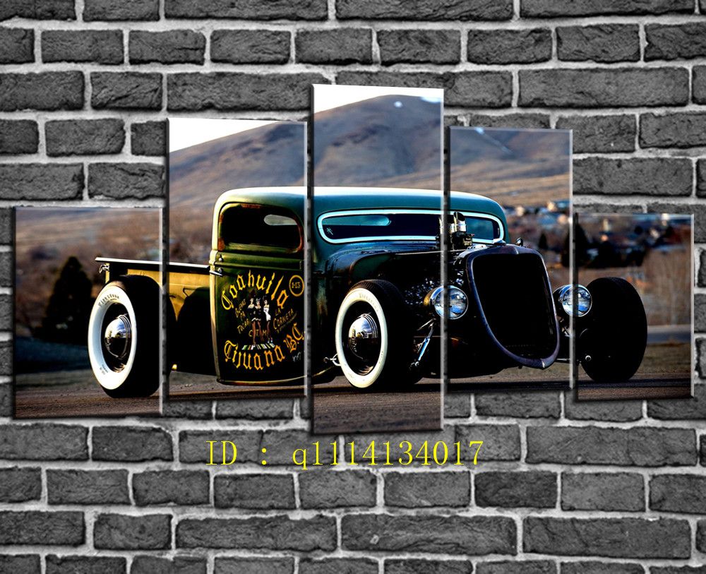 2019 32 Ford Pickup Rat Rod,Canvas Prints Wall Art Oil