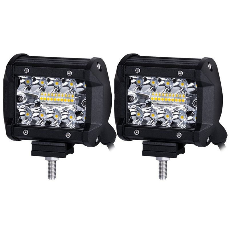 60w Triple Row Led Work Light Bar 4 Inch Spot Flood Combo Beam Cree Best Light Tan Outdoor Boots Treatment For Skin