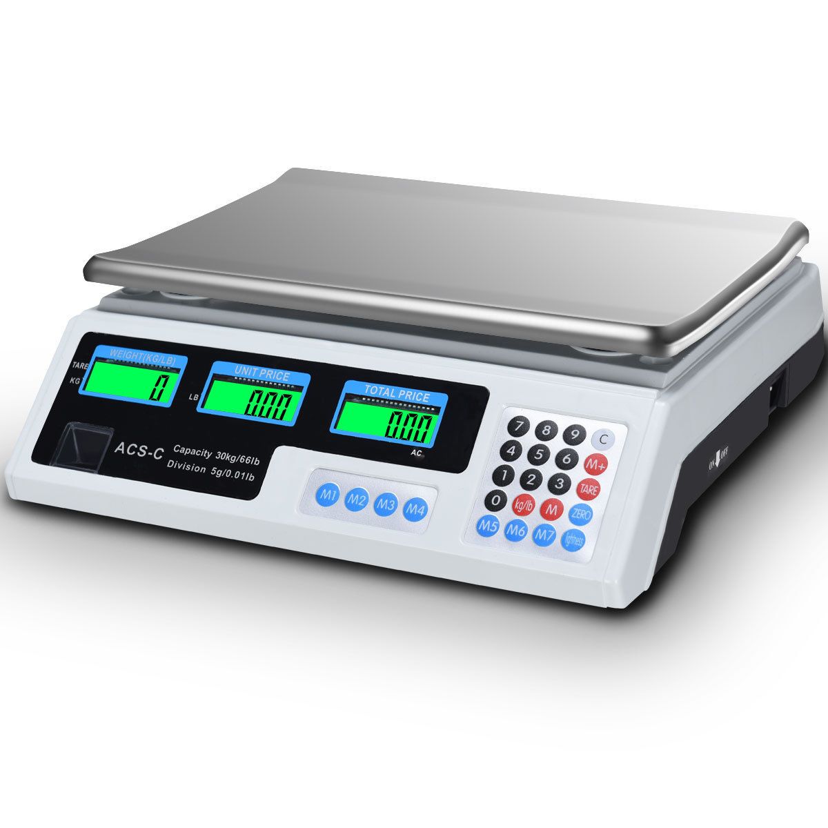 2019 66Lbs Digital Weight Scale Price Computing Retail Food Meat Scales