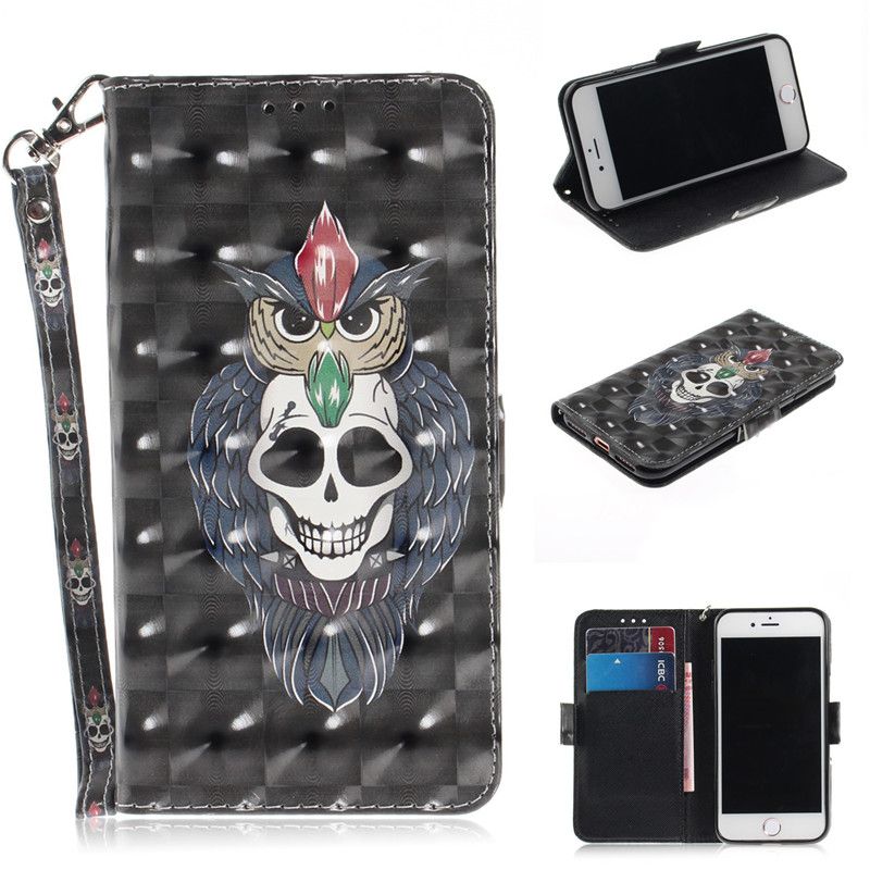 Flip Cover Phone Bags For IPhone 6 6S Case 3D Painting PU Leather Soft