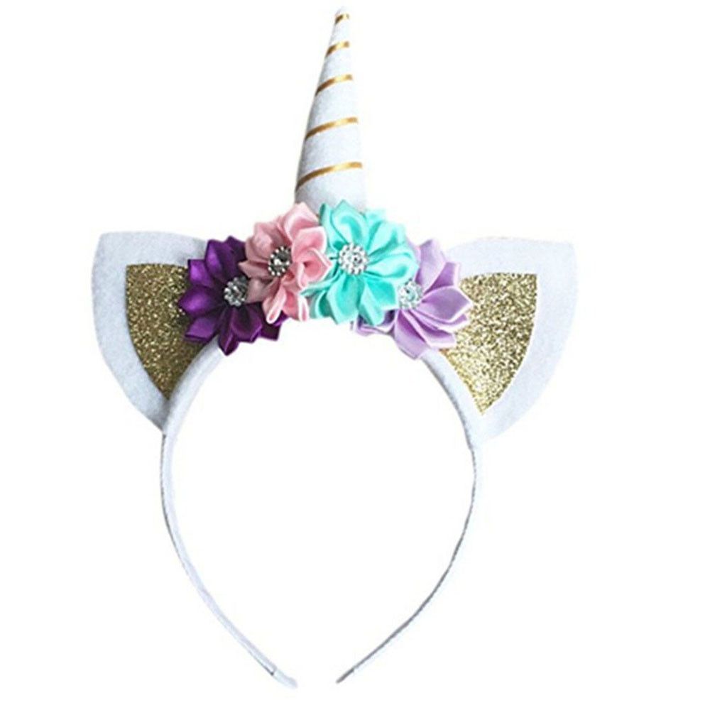 unicorn horn flowers cat ears hairband hair head hoop bands gifts  accessories for girls children party headdress decorations new