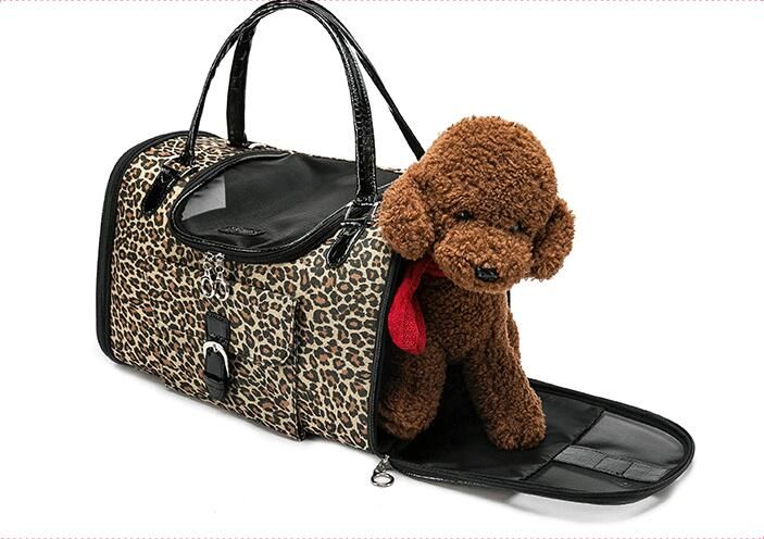 Acheter Sac De Transport De Luxe Léopard Pour Animaux De Compagnie Chat Petit Chien Sac De Transport En Cuir Pu Pu Portable Sac De Transport Chihuahua