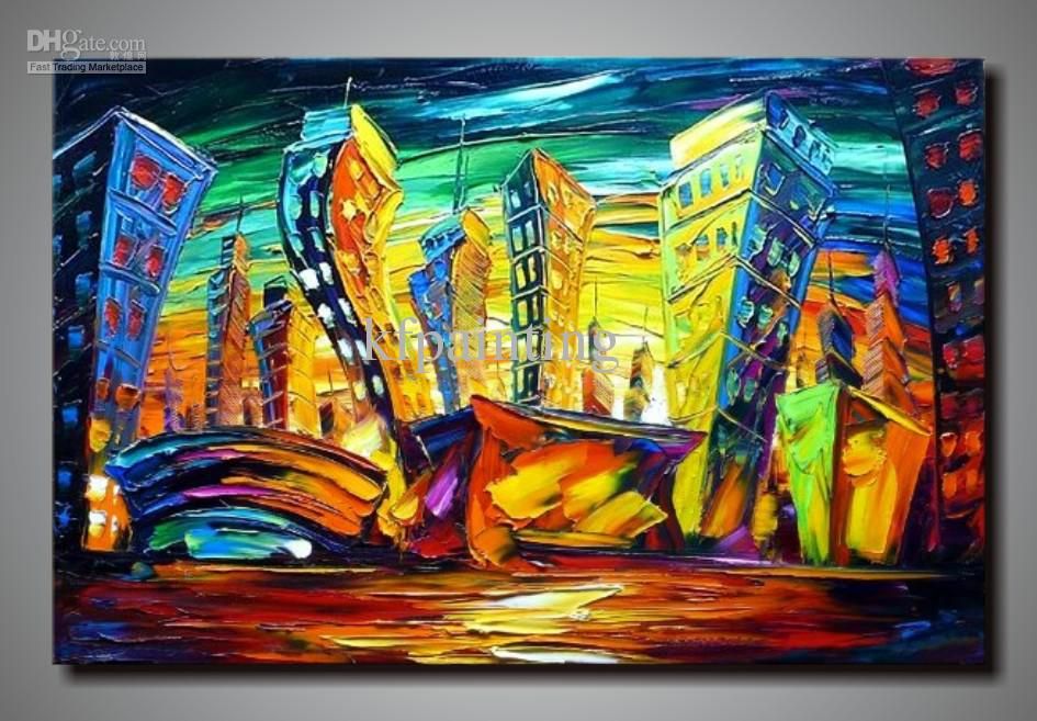 peinture sur toile au couteau