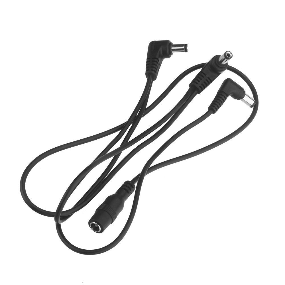 Vitoos 3 Ways Electrode Daisy Chain Harness Cable Copper Wire for Guitar Effects Power Supply Adapter Splitter Black Wire Wire Wire Cable Harness Wire ...