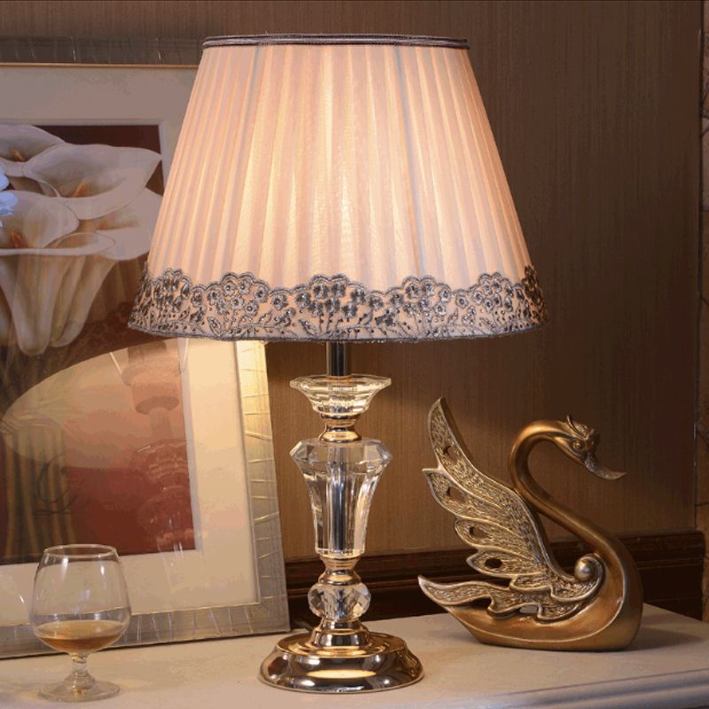 2018 European Modern Living Room Table Lamps Bedroom Study Cloth Art 2018 European Modern Living Room Table Lamps Bedroom Study Cloth Art Crystal Lamp Bedside Lighting Villa Club Led From