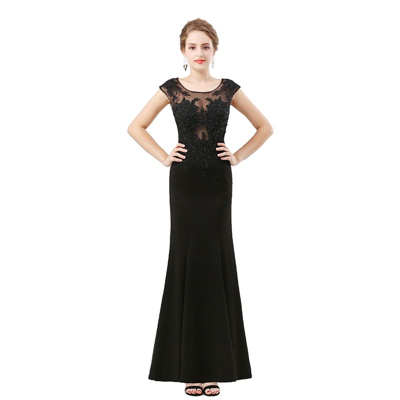 Sleeveless Scoop Neck Prom Dress