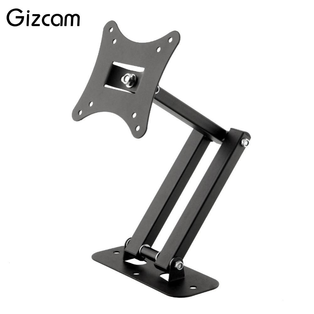Gizcam Black Articulating Adjustable Swivel Tilt Led Lcd Tv Wall Mount Brackets 10 26 Steel Support 50kg 65 350mm Stand
