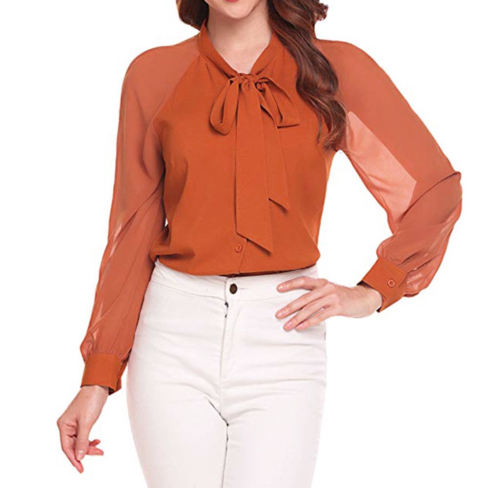 2019 year looks- How to blouse bow tie wear 2019 year for lady- How to blouse bow tie wear