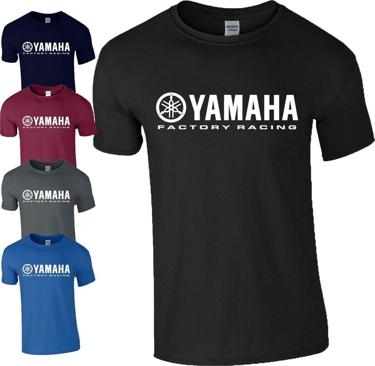 Yamaha Factory Racing Logo T Shirt MotoGP Motorbike Motorcycle Mens ...