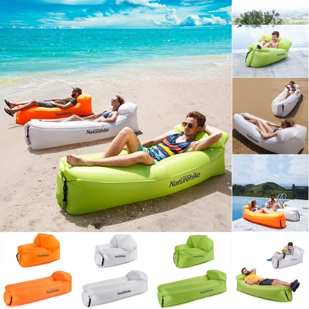 Naturehike Portable Outdoor Inflatable Air Lounger Couch Waterproof Naturehike Portable Outdoor Inflatable Air Lounger Couch Waterproof Anti Leaking Design Ideal For Pool Backyard Beach Zero Degree Sleeping Bags Camp
