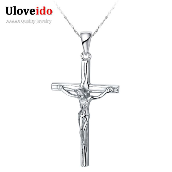 Whole Cross Pendants Uni Silver Chain Necklace Fashion Enjoy Whole Cross Pendants Uni Silver Chain Necklace Fashion Enjoy Bulk N147 Men Pendant Jewelry Necklaces Uk Long From