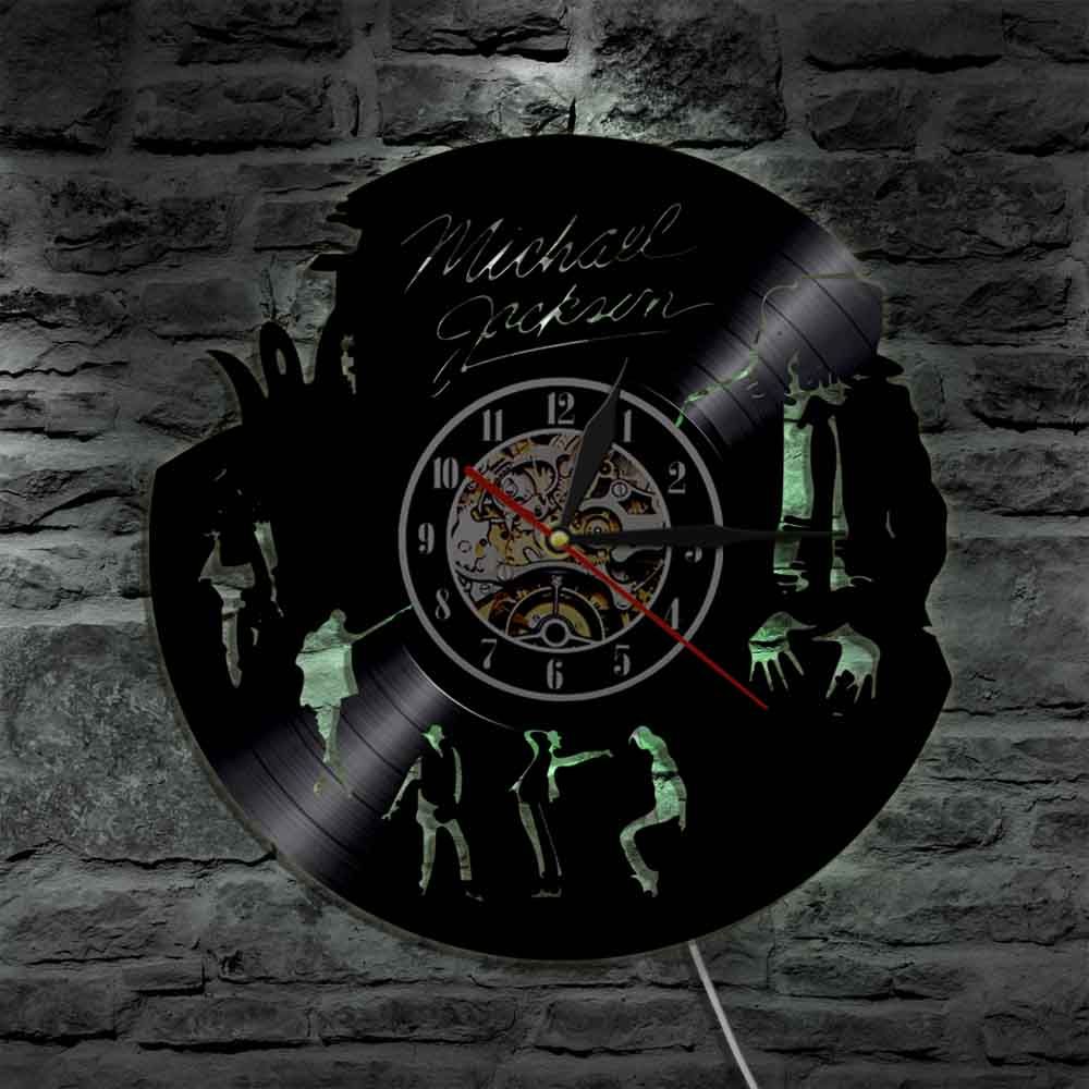 Michael Jackson Wandklok Led Verlichting Vinyl Wandklokken Moderne ... Michael Jackson Wandklok Led Verlichting Vinyl Wandklokken Moderne ...