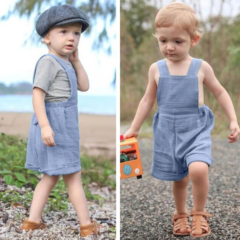 Cute Baby Summer Overalls Cotton Baby Clothes Knee Length Girl Boy