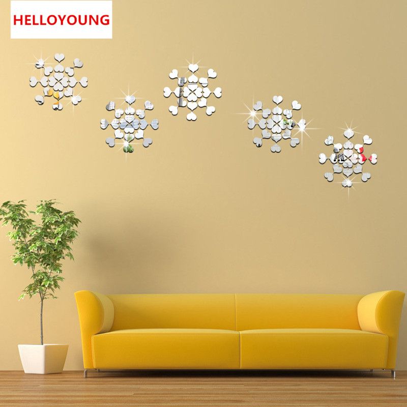 creative box mirror wall stickers bathroom home decoration acrylic