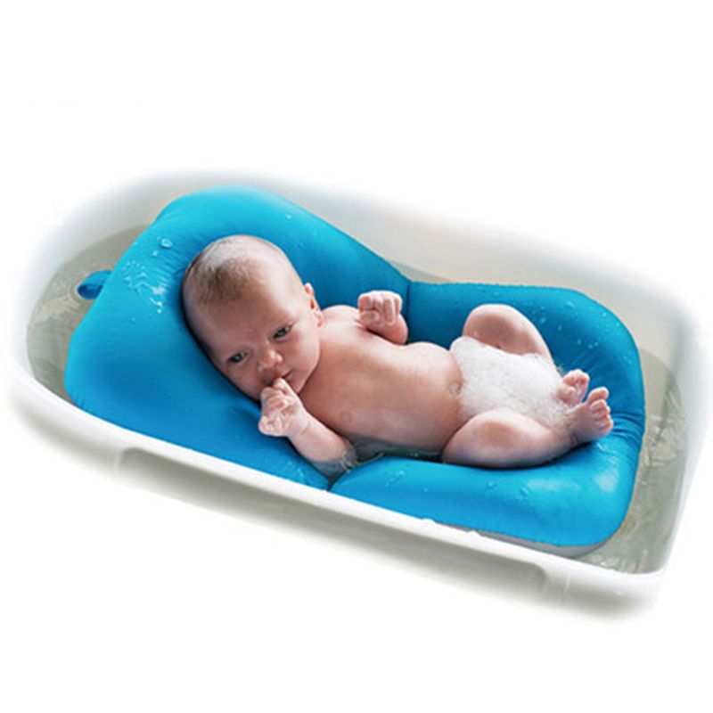 Non Slip Baby Tubs Infant Newborn Bath Pad Bathtub Mat Safety Bath Seat Support Baby Shower Portable Air Cushion Bed P15