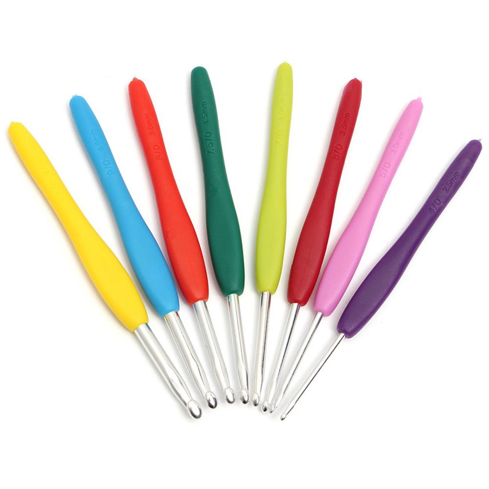 4 Taglie con Aghi d/'Argento Nobranded Set di Uncinetti Misti Fai-da-Te per Maglieria Set di Aghi per Punto Uncinetto per Artigianato