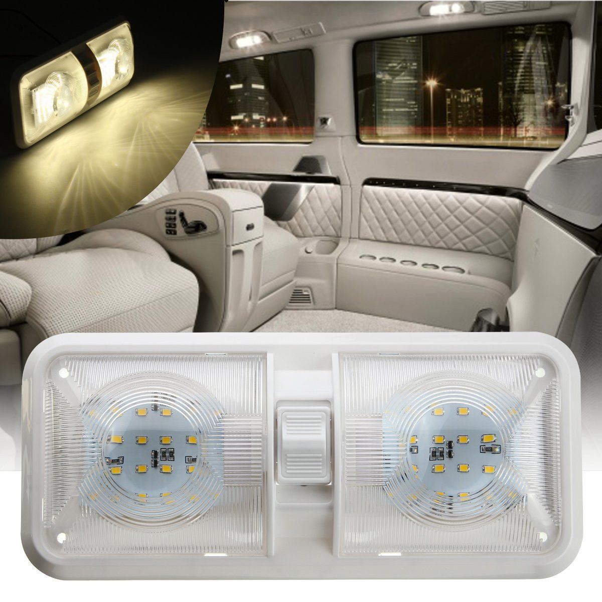 Car 12v 48led Interior Double Dome Ceiling Light For Rv Boat Car 12v 48led Interior Double Dome Ceiling Light For Rv Boat Camper Trailer Truck Led Lighting Lights From Honestvenderchina