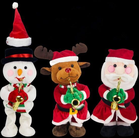 Acheter Drole Kawaii Musique Poupee Pour Enfants Fete D Anniversaire Cadeau Cadeau Pere Noel Elk Bonhomme De Neige Chapeau De Noel Electrique Nouveaute Articles Cca10649 De 15 16 Du B2b Baby Dhgate Com