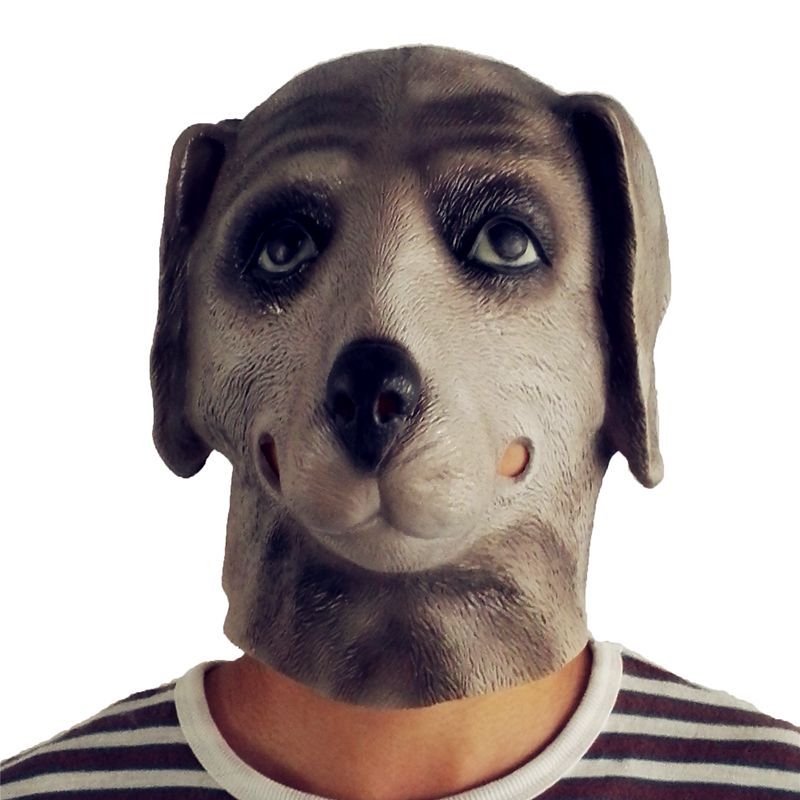 2018 hanzi_masks pug dog head latex mask full face adult mask breathable halloween masquerade fancy dress party cosplay costume funny mask from hanzi_masks