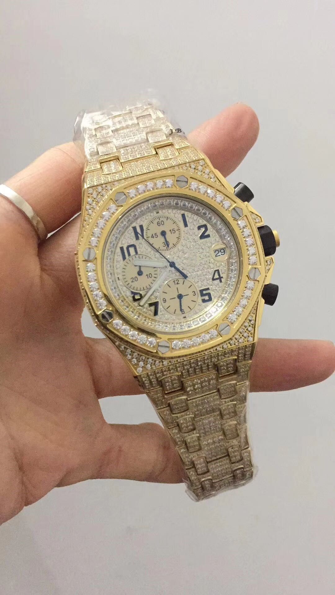 2018 Luxury Men'S Models, Diamond Encrusted Watches, New Automatic